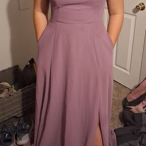 Chic Mauve Maxi Dress